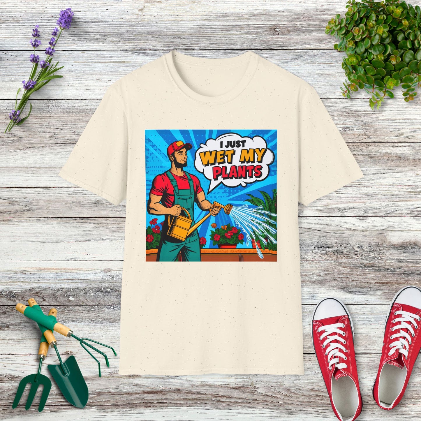 I Just Wet My Plants (Comic Book Style) T-Shirt
