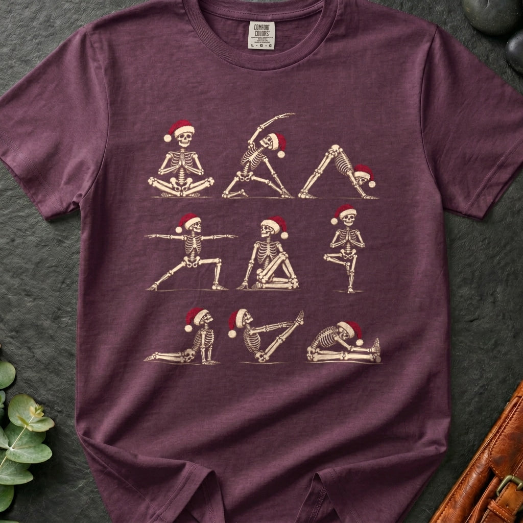 Christmas Skeleton Yoga T-Shirt