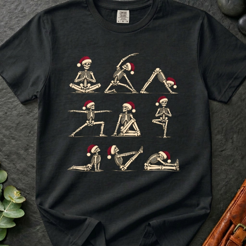 Christmas Skeleton Yoga T-Shirt