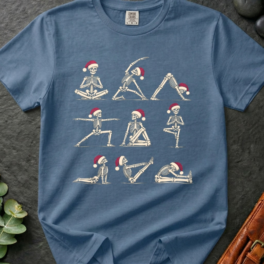 Christmas Skeleton Yoga T-Shirt