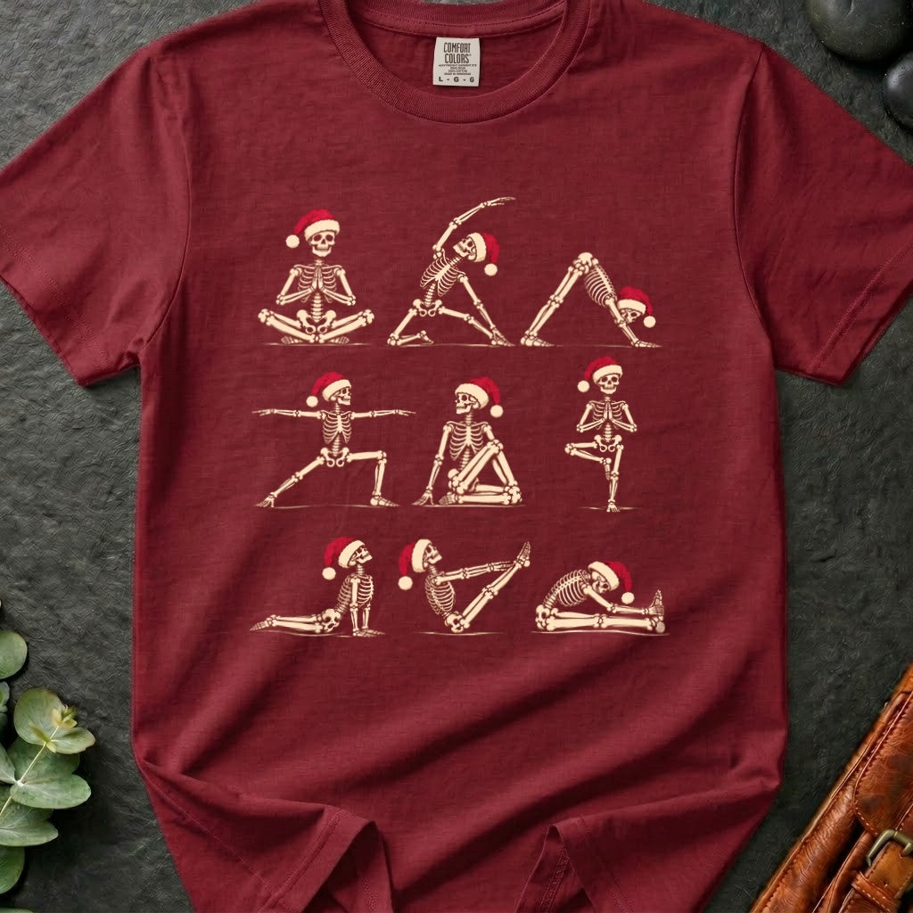 Christmas Skeleton Yoga T-Shirt