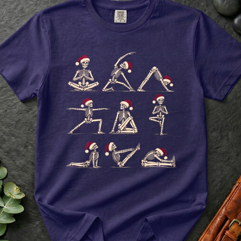 Christmas Skeleton Yoga T-Shirt