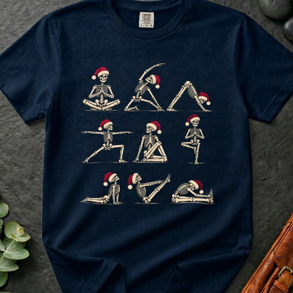 Christmas Skeleton Yoga T-Shirt