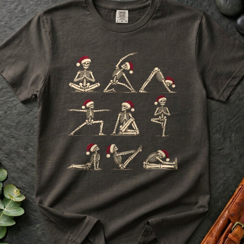 Christmas Skeleton Yoga T-Shirt