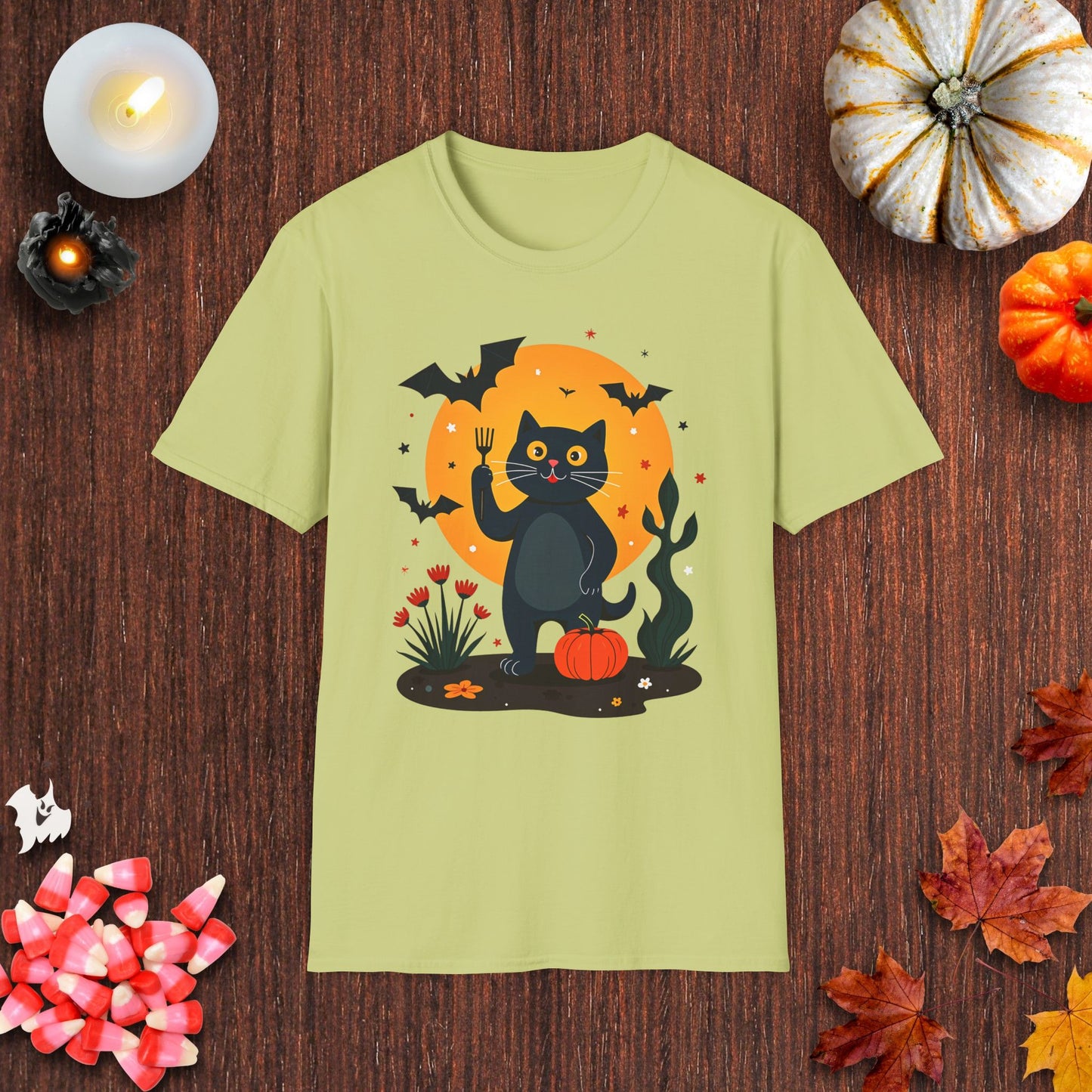 Spooky Cat's Pumpkin Patch T-Shirt