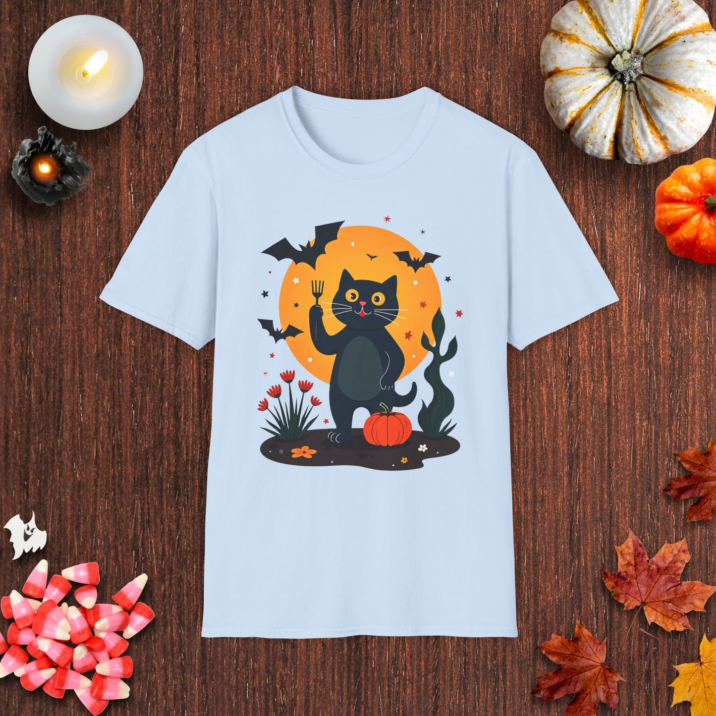 Spooky Cat's Pumpkin Patch T-Shirt