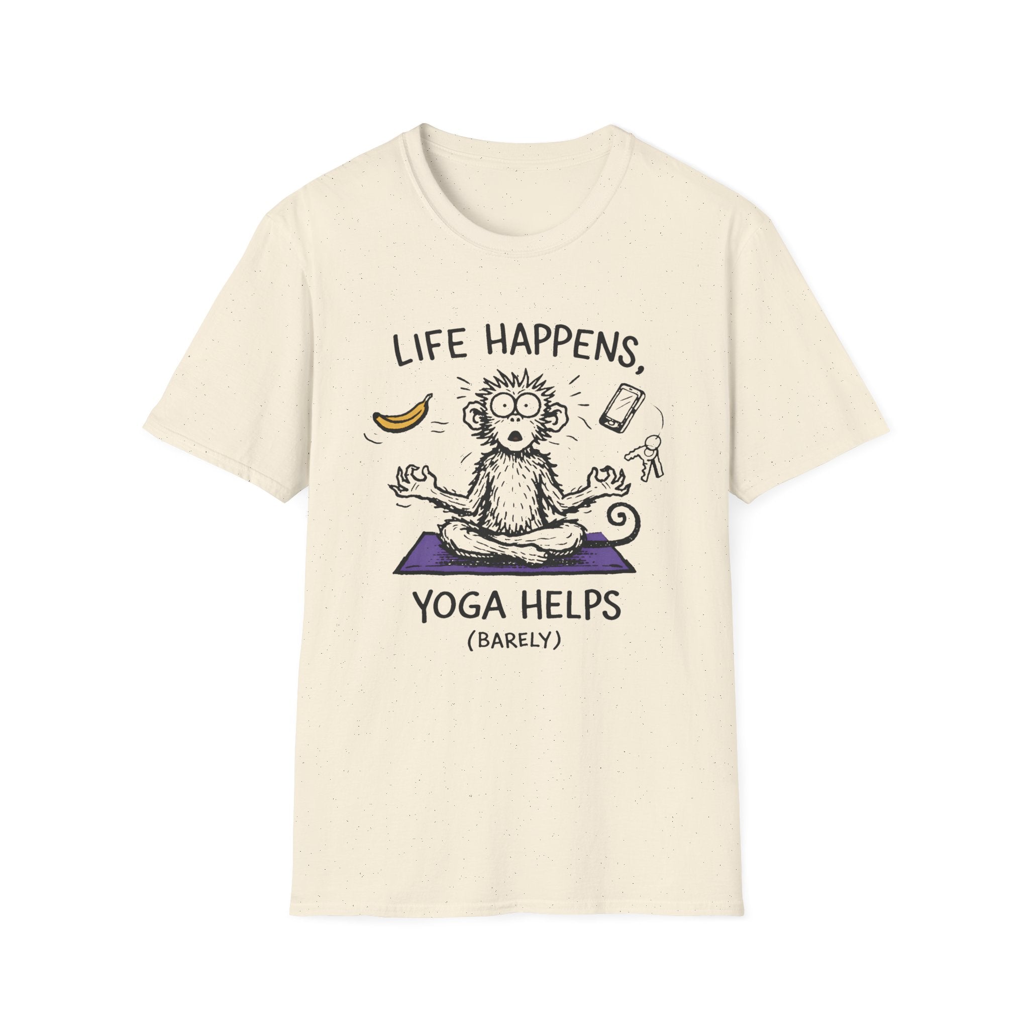 Life Happens, Yoga Helps (Barely) T-Shirt