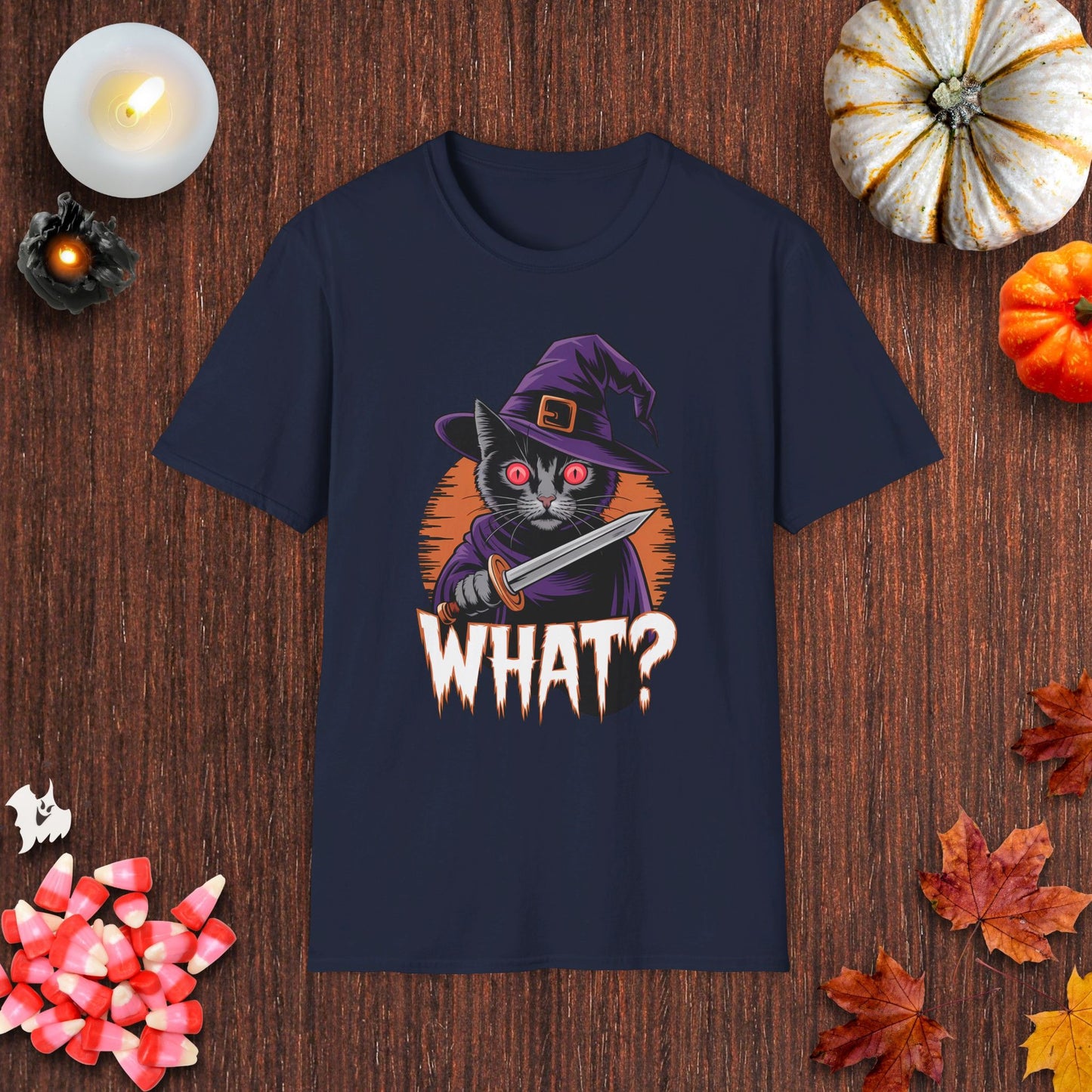 Dagger Cat 'What?' T-Shirt