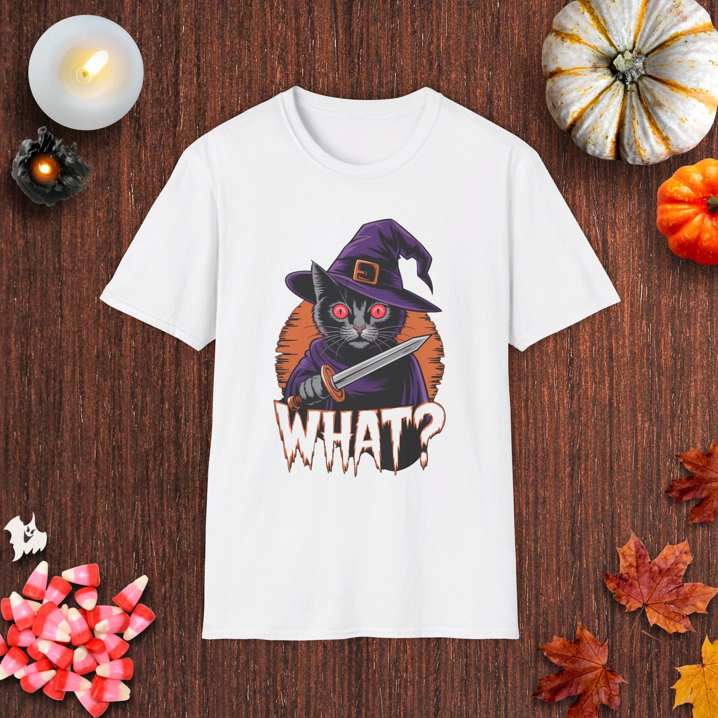 Dagger Cat 'What?' T-Shirt