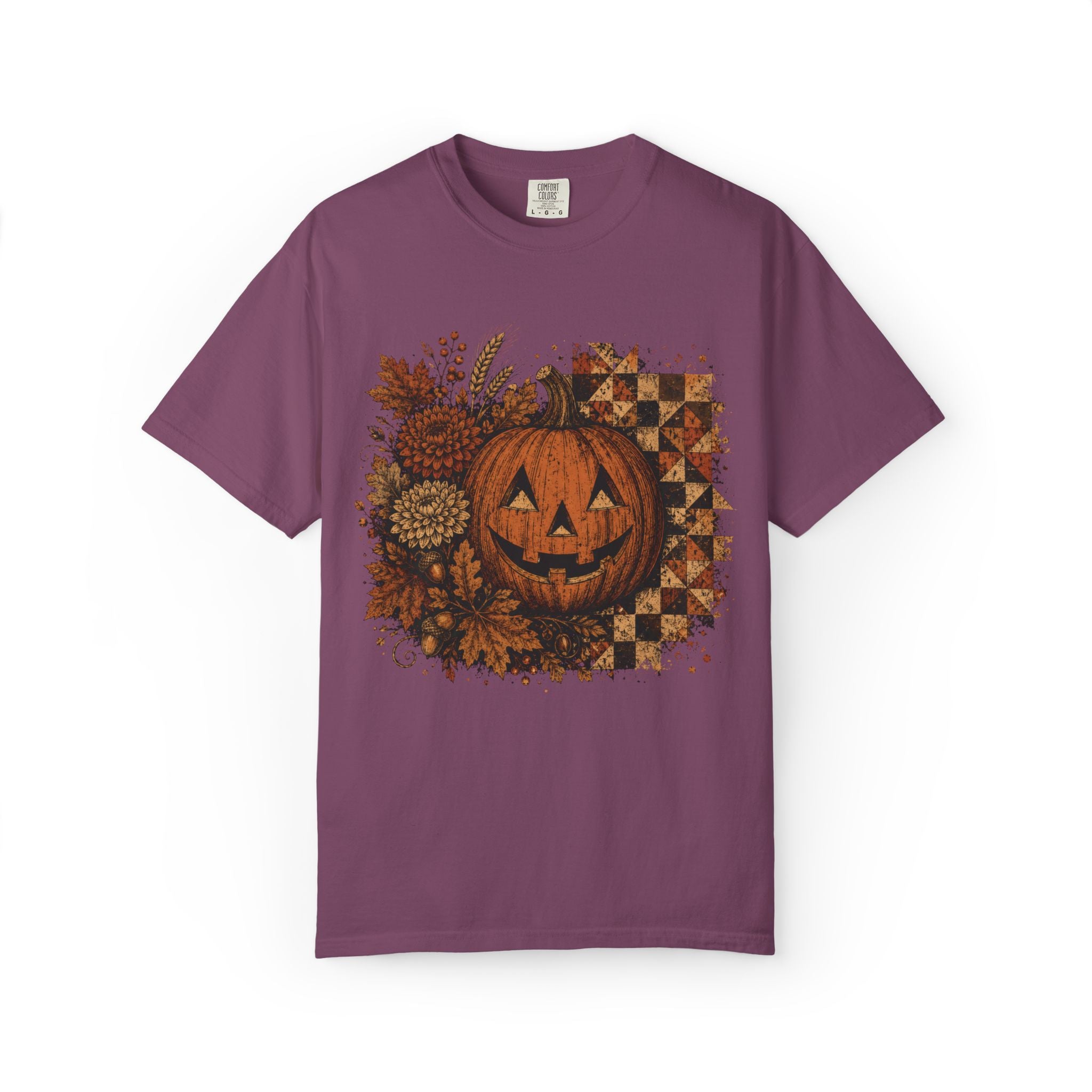 Jack O'Lantern With Autumn Flowers T-Shirt