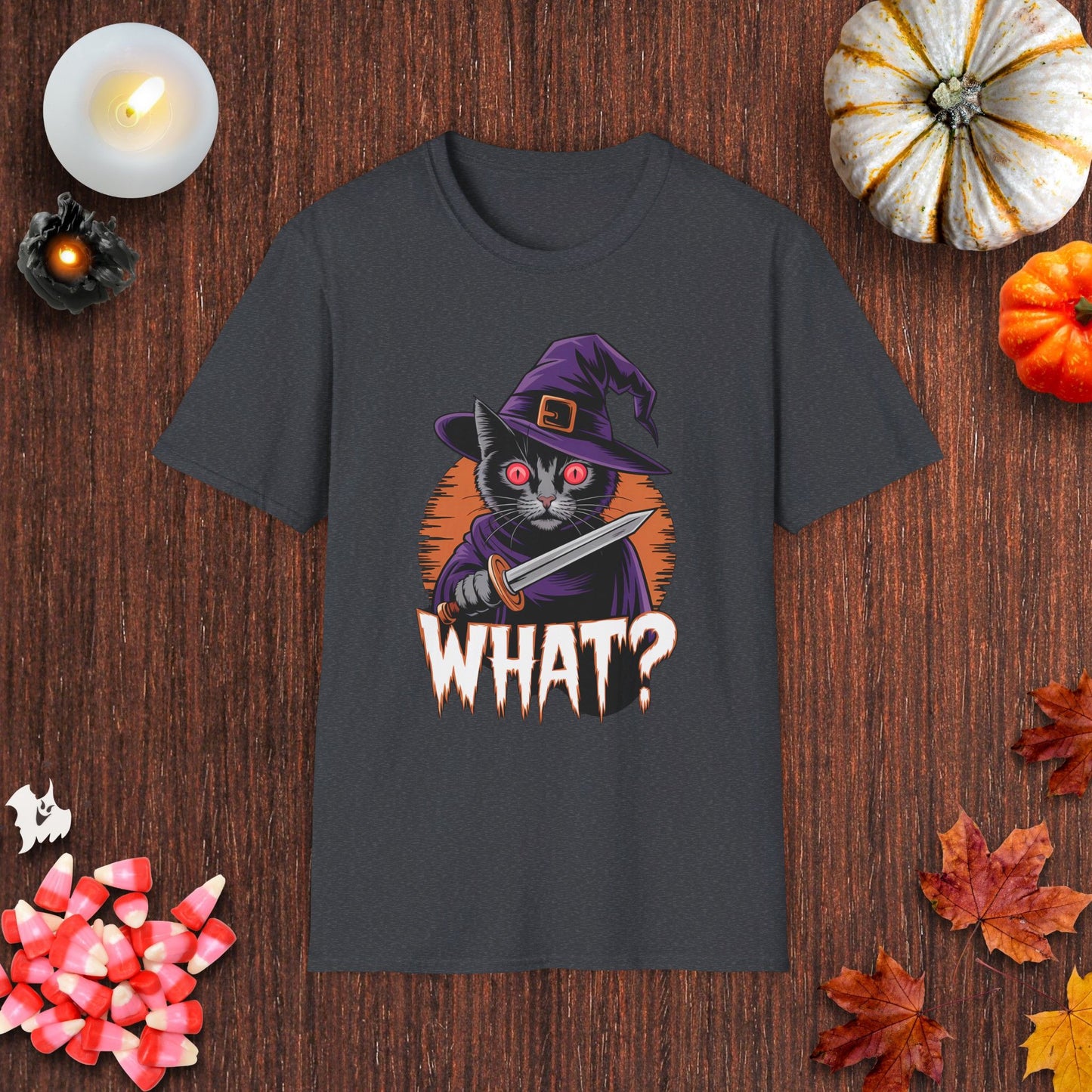 Dagger Cat 'What?' T-Shirt