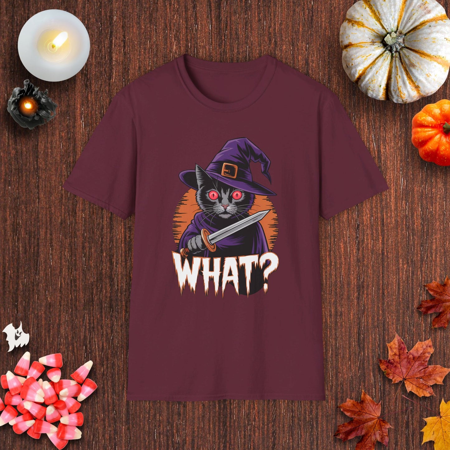 Dagger Cat 'What?' T-Shirt