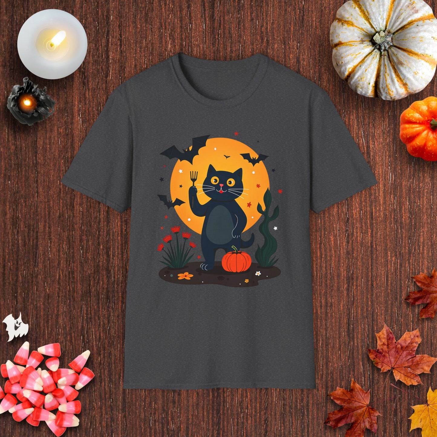 Spooky Cat's Pumpkin Patch T-Shirt