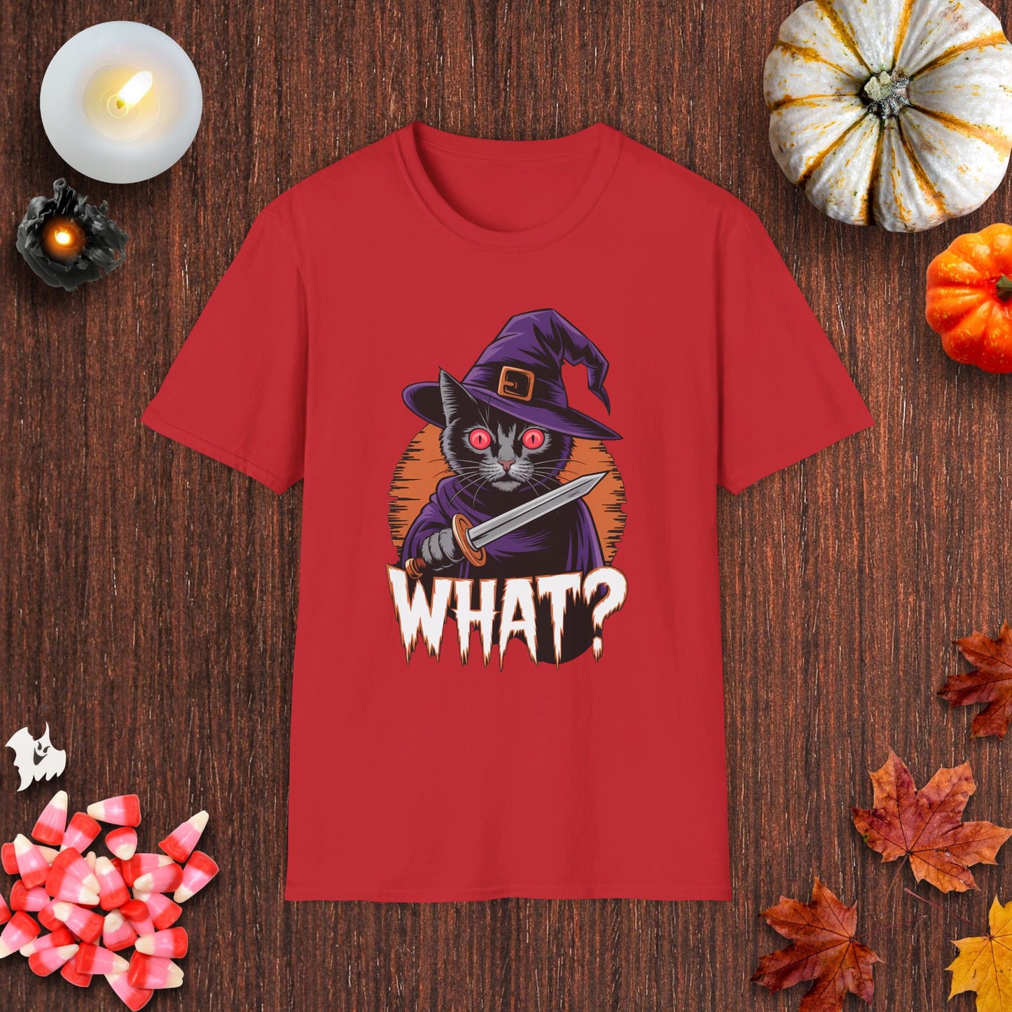 Dagger Cat 'What?' T-Shirt