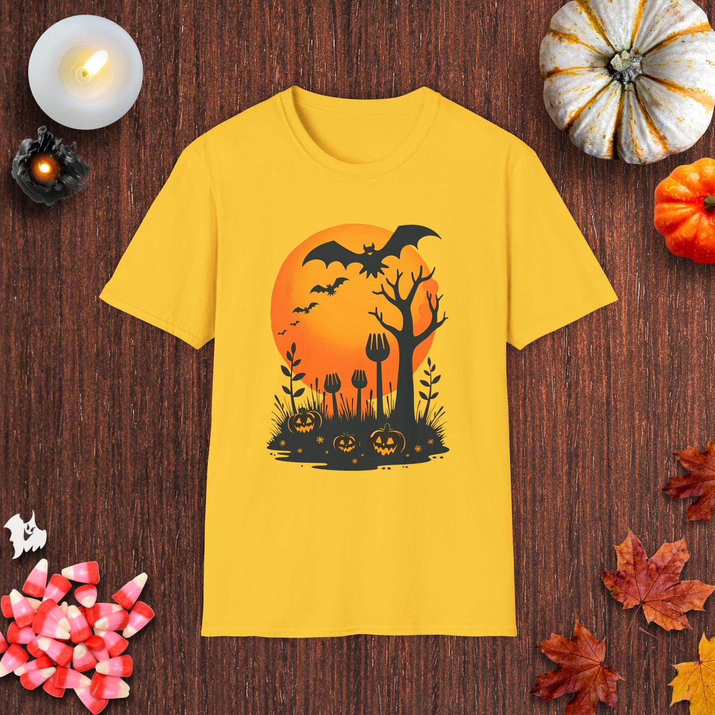 Bats & Pumpkins Garden T-Shirt