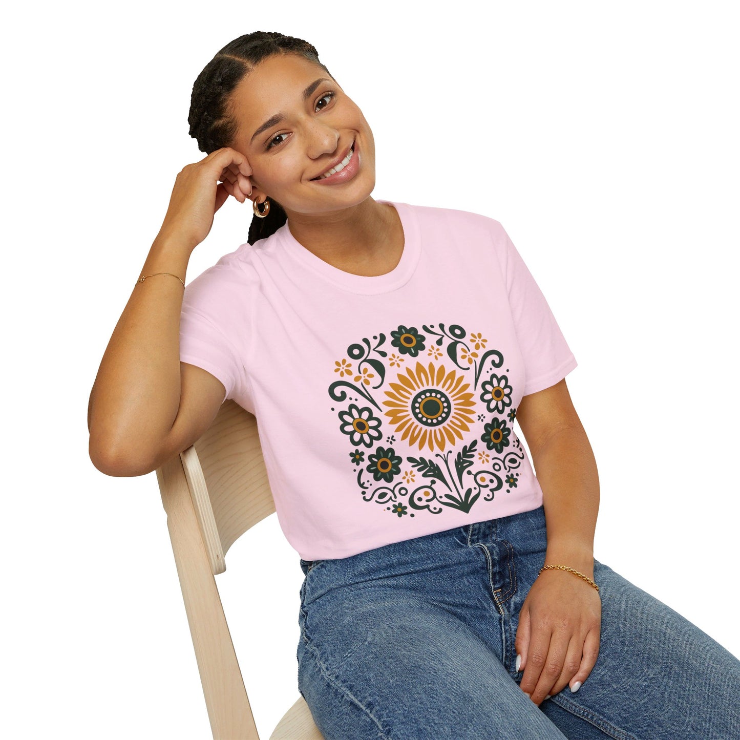 Folk Art Sunflower T-Shirt