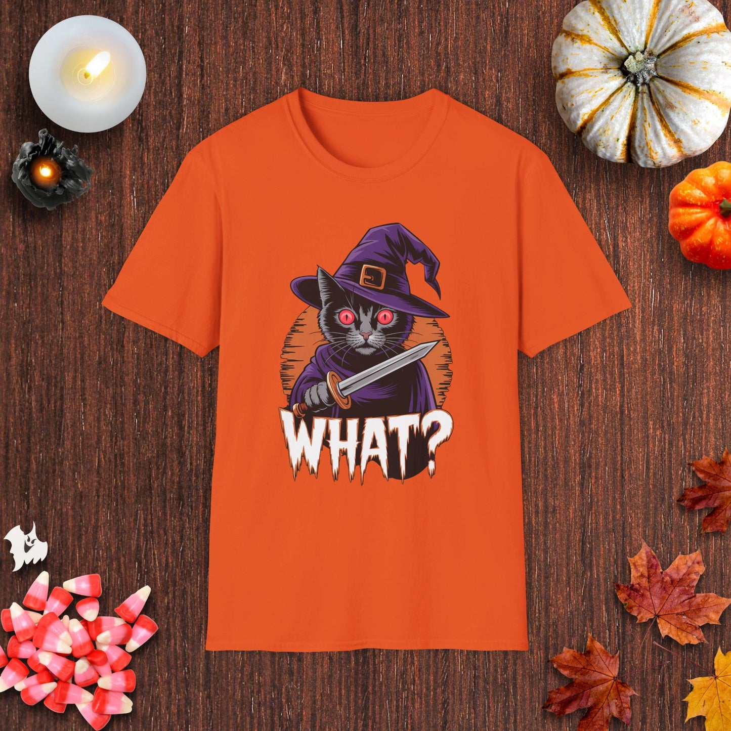 Dagger Cat 'What?' T-Shirt