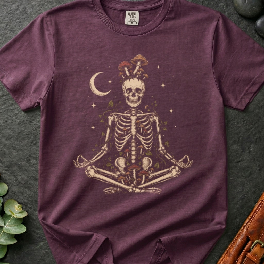rooted-avenue-23902533-b000-4977-8f17-9ce3c35e4808-4. Meditating Skeleton With Mushrooms_Meditating Skeleton With Mushrooms - Berry - Mockup Style 4 (Final 2) - CC Mockup.png_0000_compressed.jpg