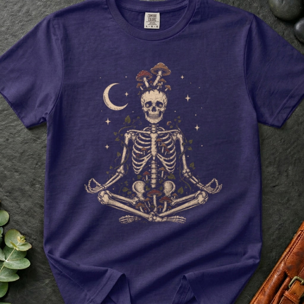 rooted-avenue-b456f8e9-7b27-4fa1-9327-bac701e19b12-4. Meditating Skeleton With Mushrooms_Meditating Skeleton With Mushrooms - Grape - Mockup Style 4 (Final 2) - CC Mockup.png_0000_compressed.jpg