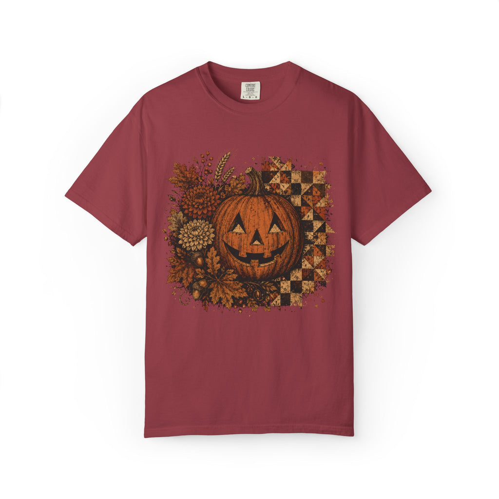 Jack O'Lantern With Autumn Flowers T-Shirt