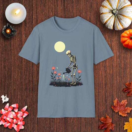 Skeleton's Lunar Watering T-Shirt