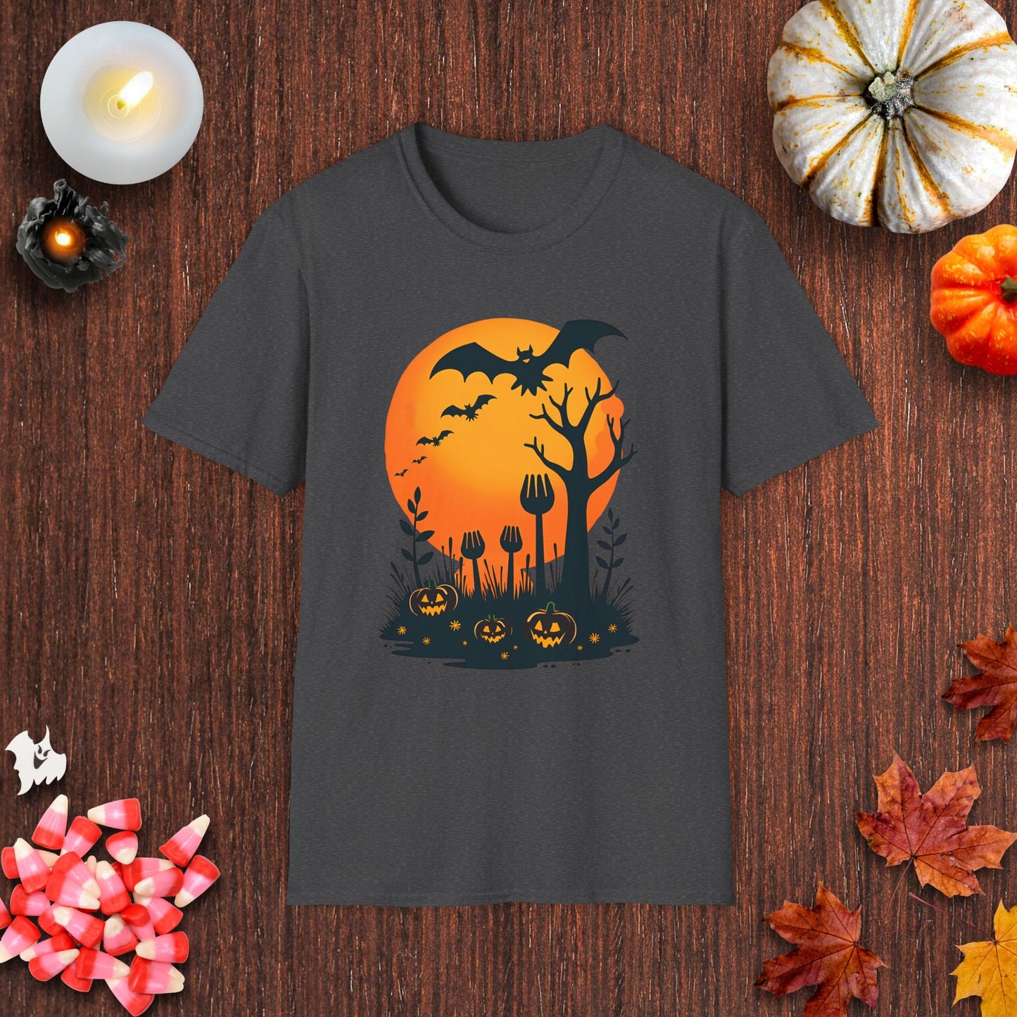 Bats & Pumpkins Garden T-Shirt