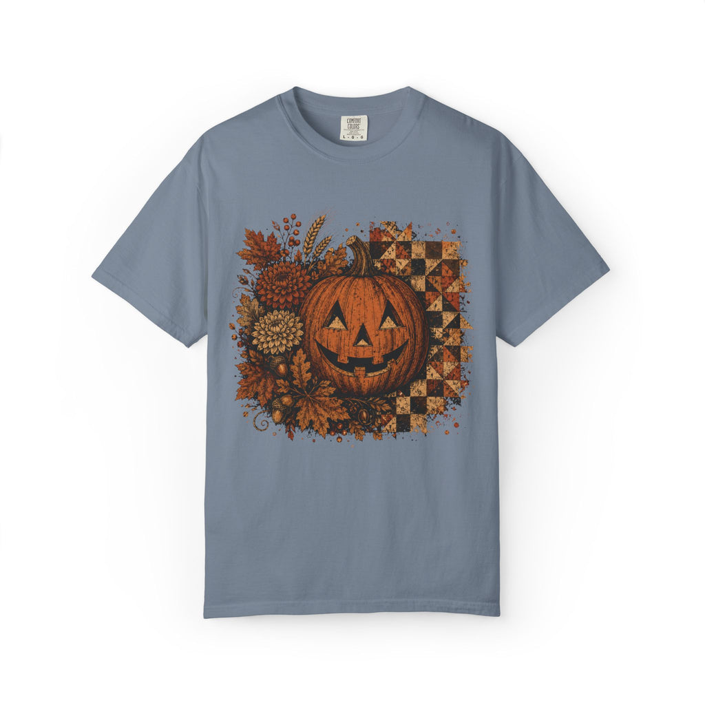Jack O'Lantern With Autumn Flowers T-Shirt