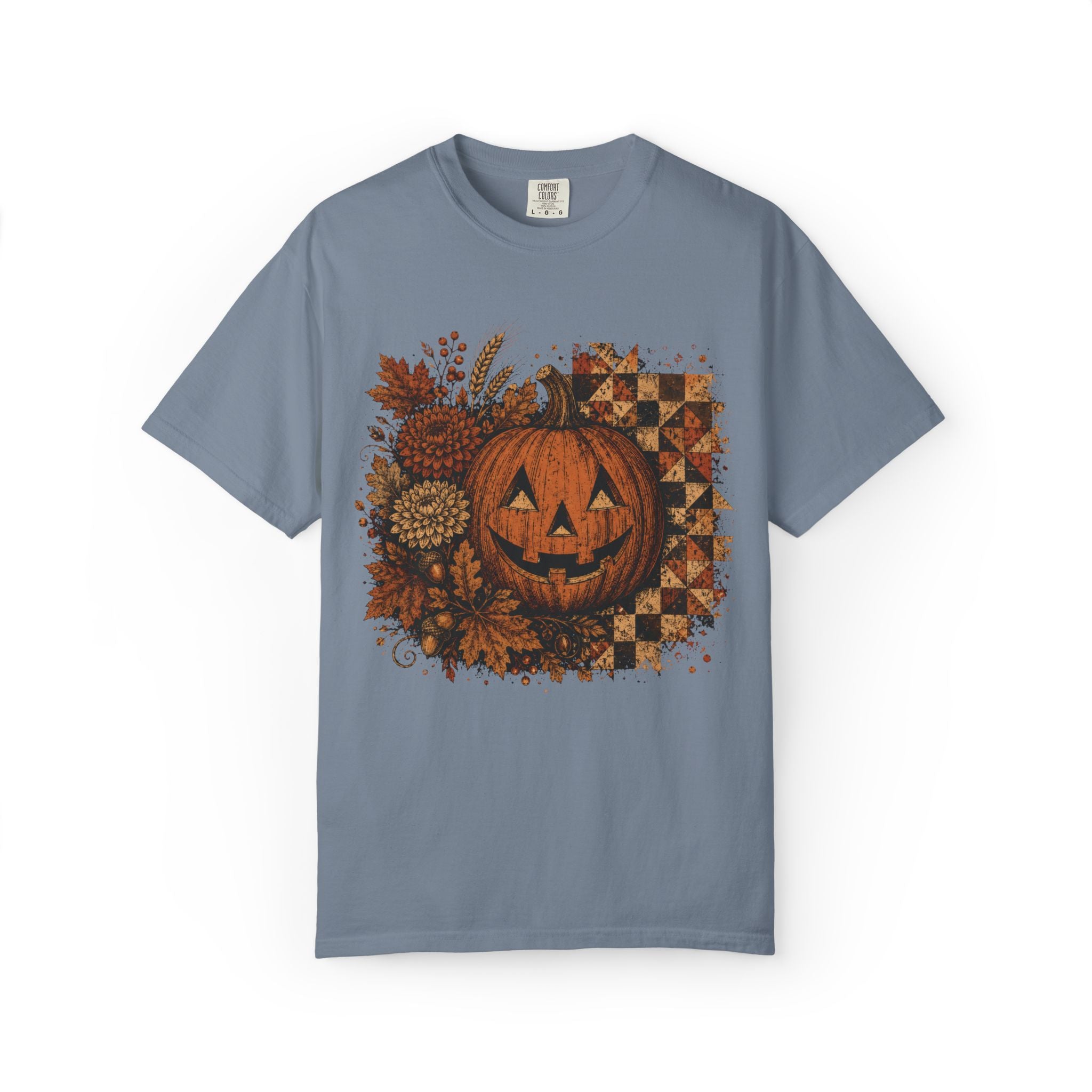 Jack O'Lantern With Autumn Flowers T-Shirt