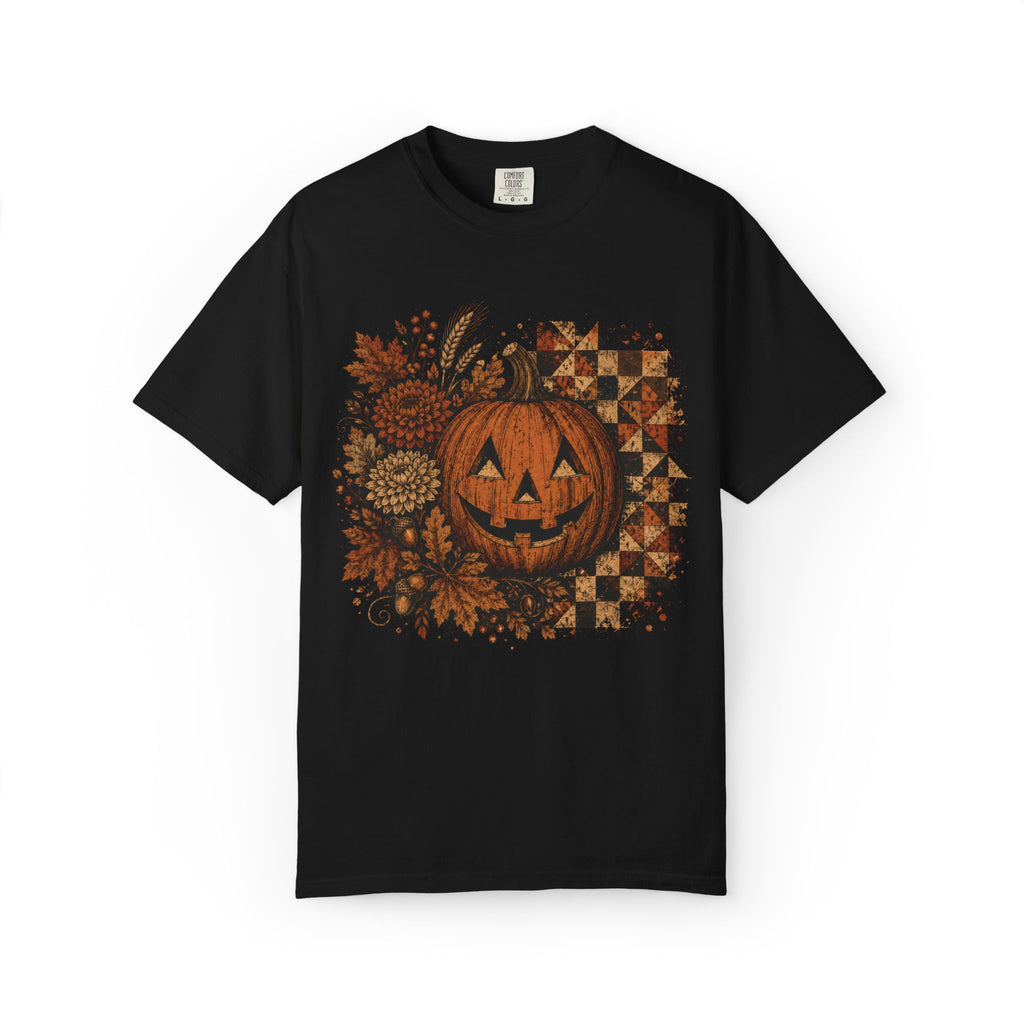 Jack O'Lantern With Autumn Flowers T-Shirt
