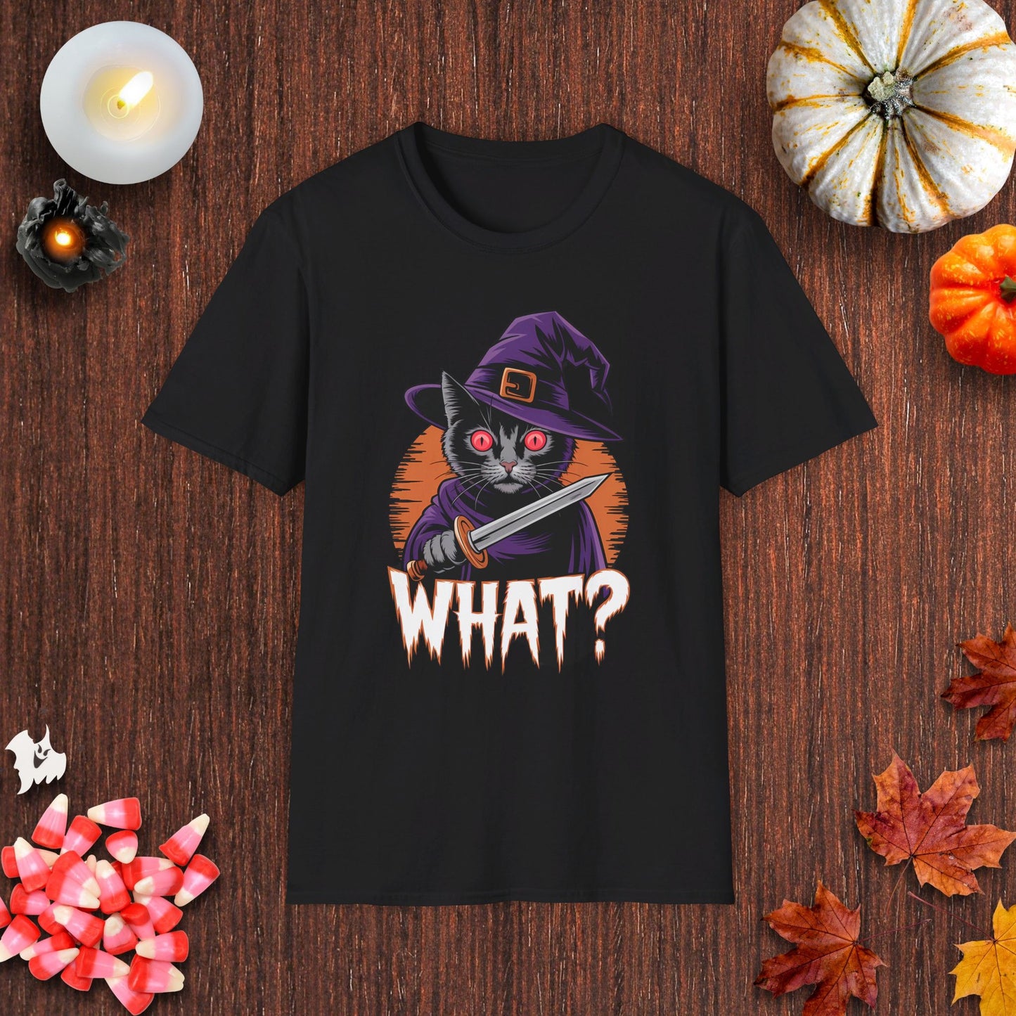 Dagger Cat 'What?' T-Shirt