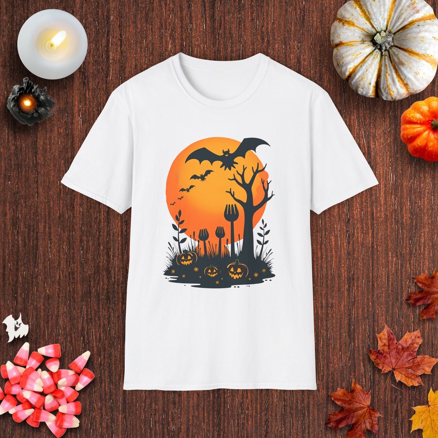 Bats & Pumpkins Garden T-Shirt