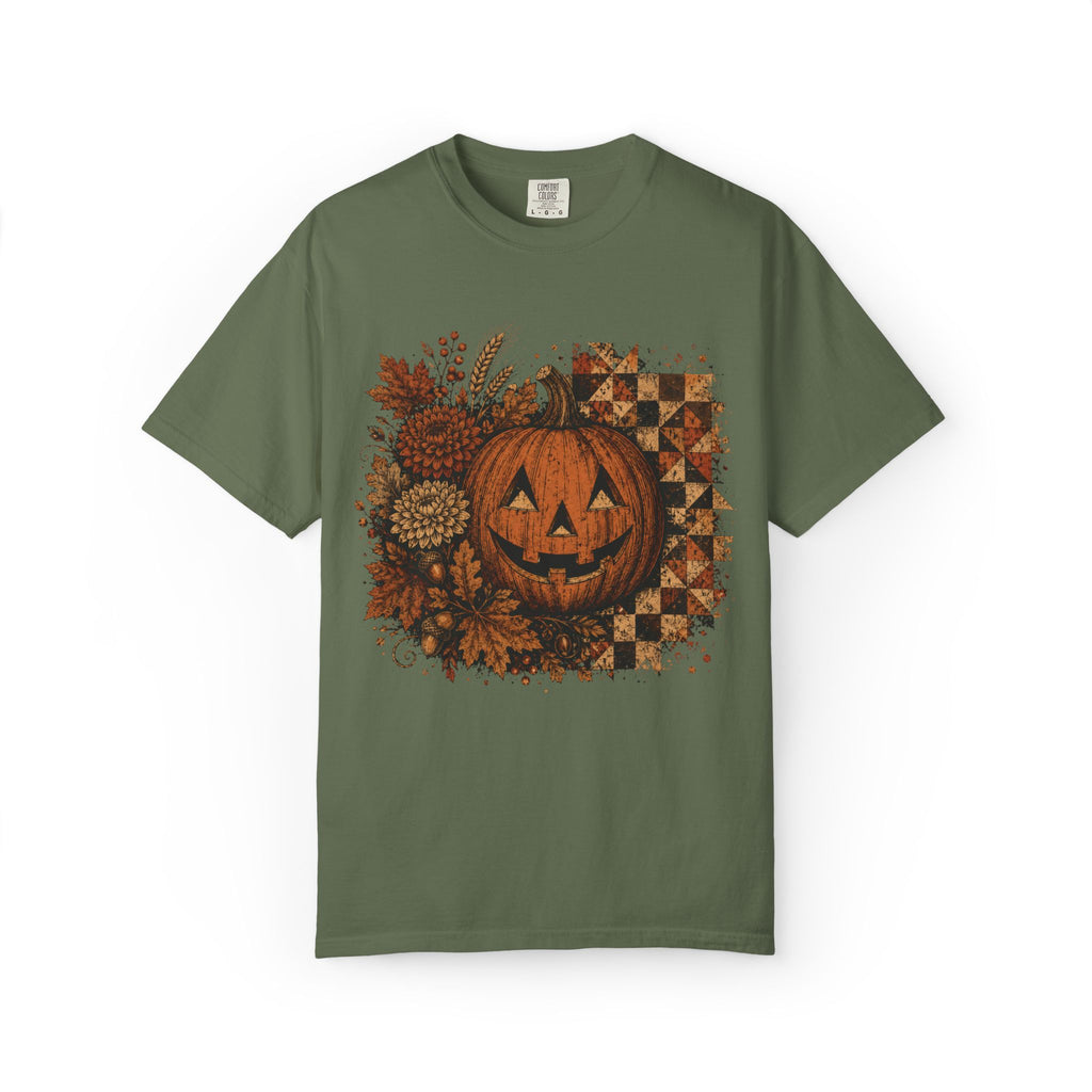 Jack O'Lantern With Autumn Flowers T-Shirt