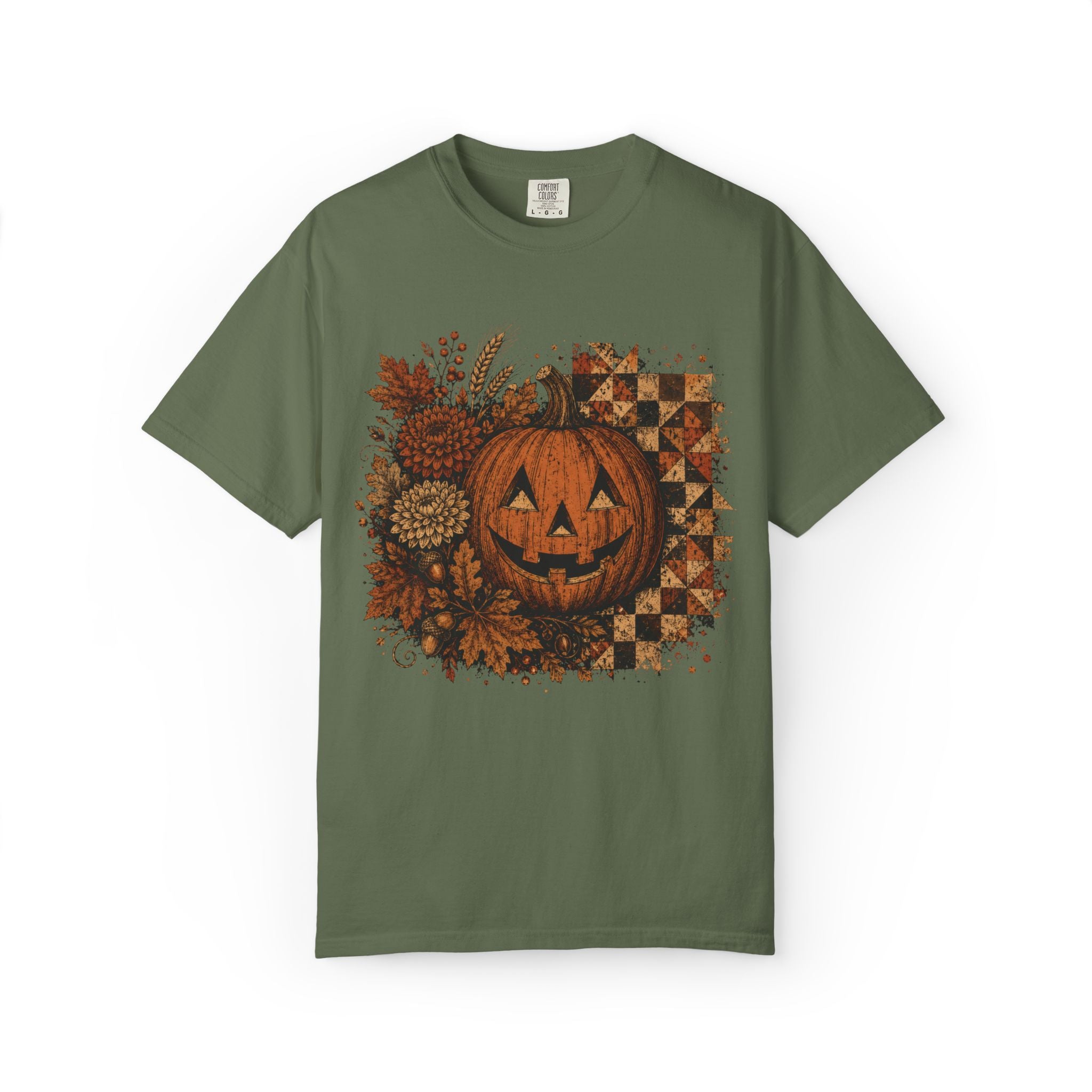 Jack O'Lantern With Autumn Flowers T-Shirt
