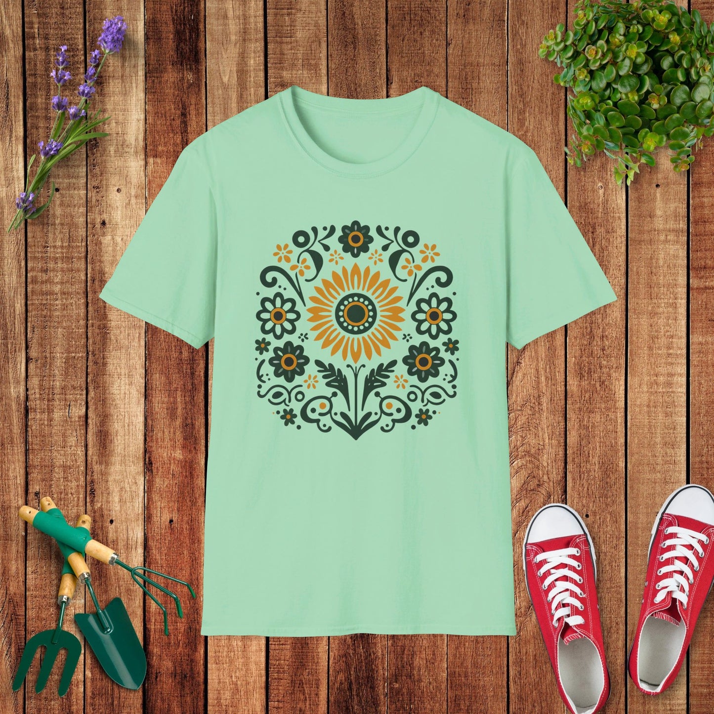 Folk Art Sunflower T-Shirt