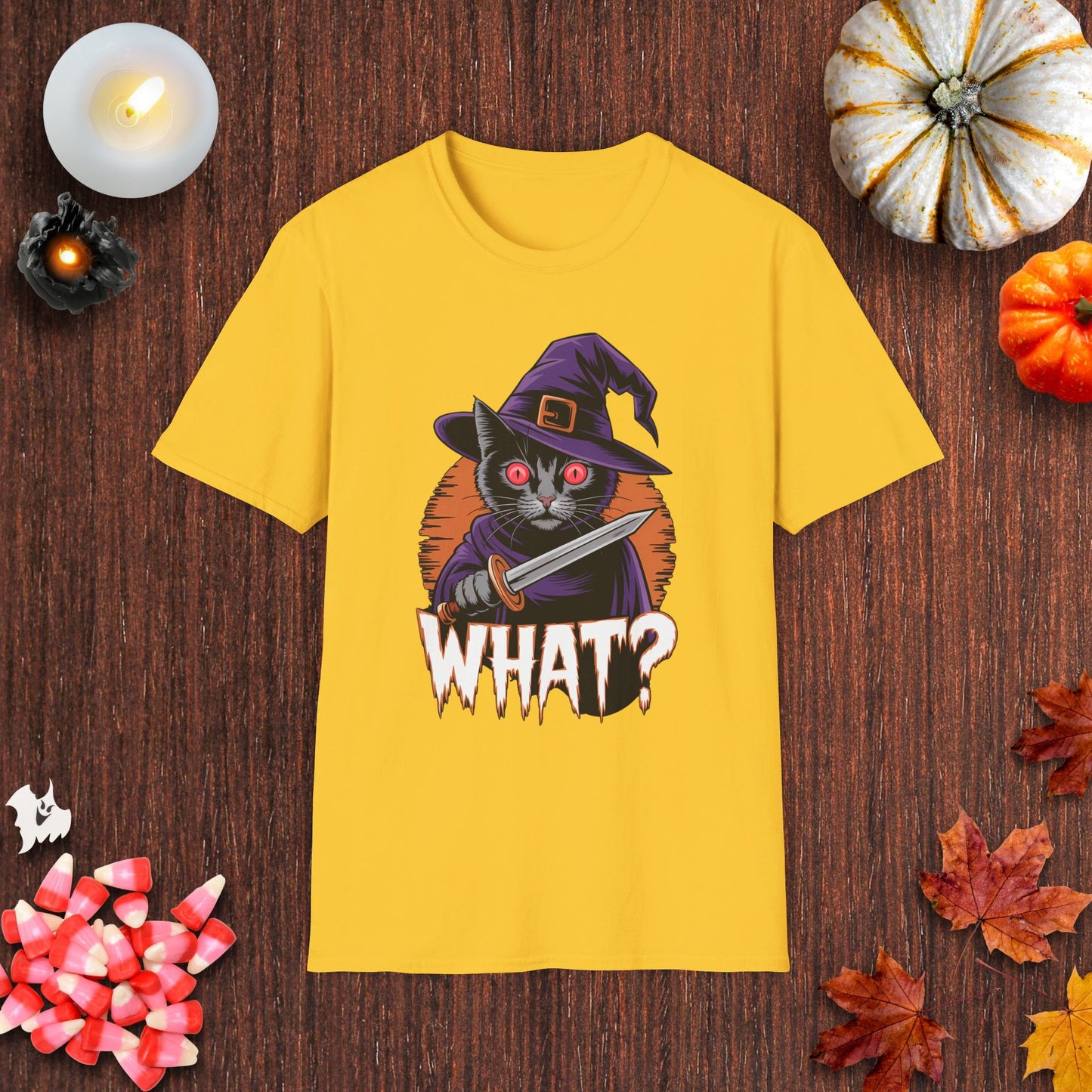 Dagger Cat 'What?' T-Shirt