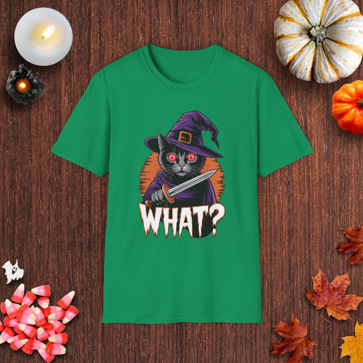 Dagger Cat 'What?' T-Shirt