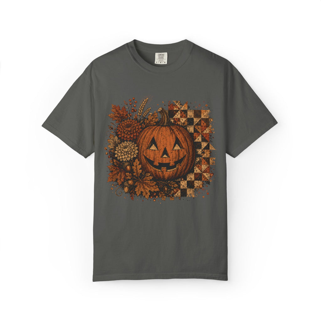 Jack O'Lantern With Autumn Flowers T-Shirt