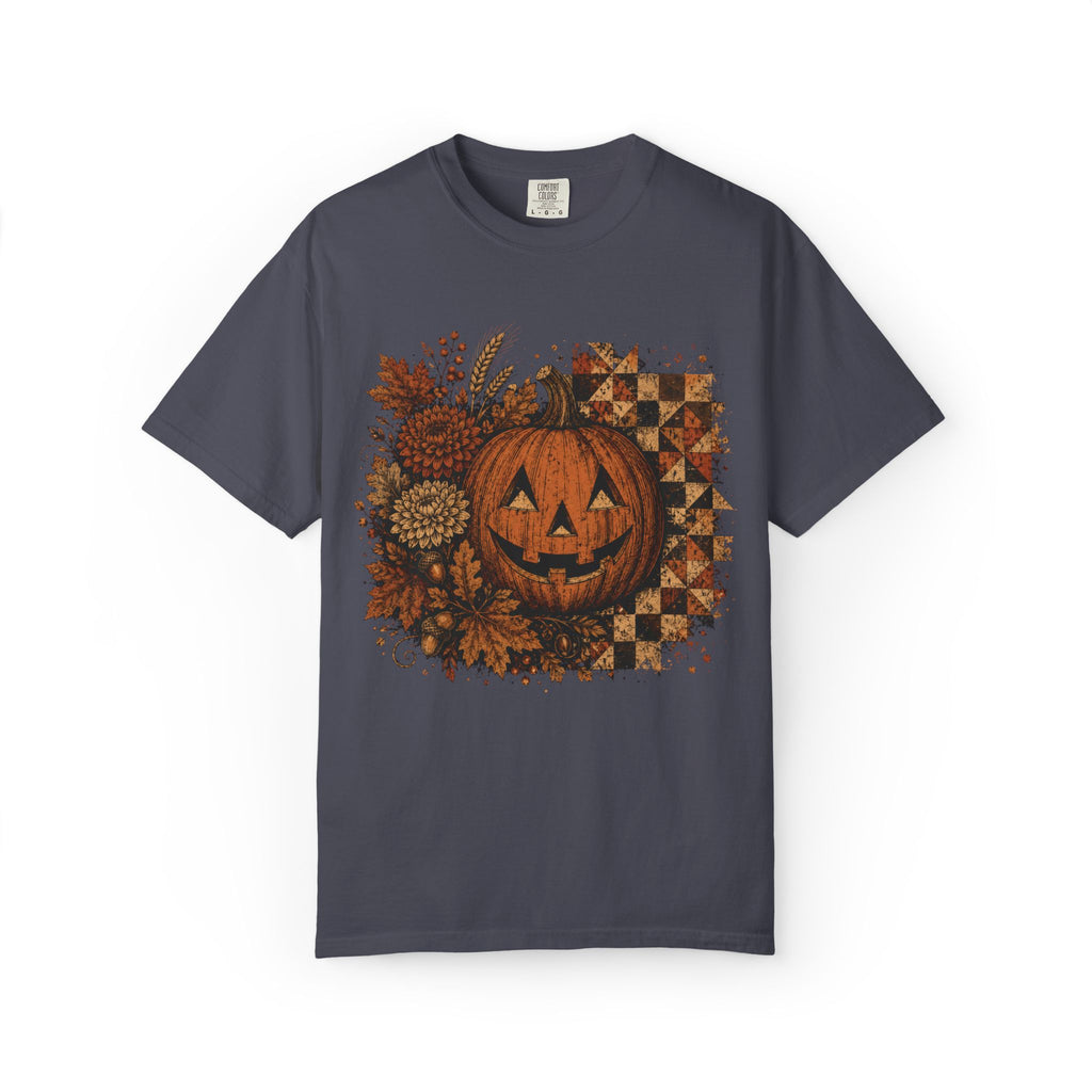 Jack O'Lantern With Autumn Flowers T-Shirt