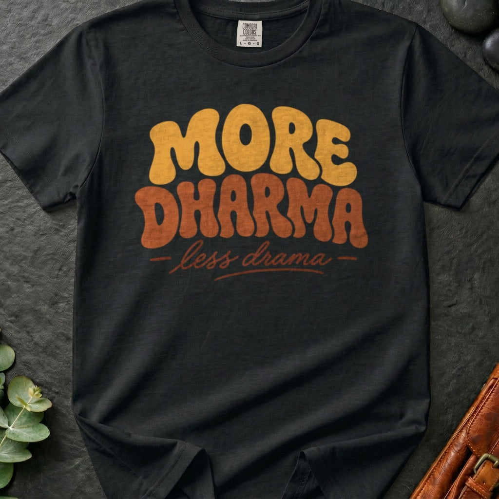 rooted-avenue-85e99d3e-521f-4ffb-bb97-613dc03091cd-99. More Dharma Less Drama_More Dharma Less Drama - Black - Mockup Style 4 (Final) - CC Mockup.png_0000_compressed.jpg