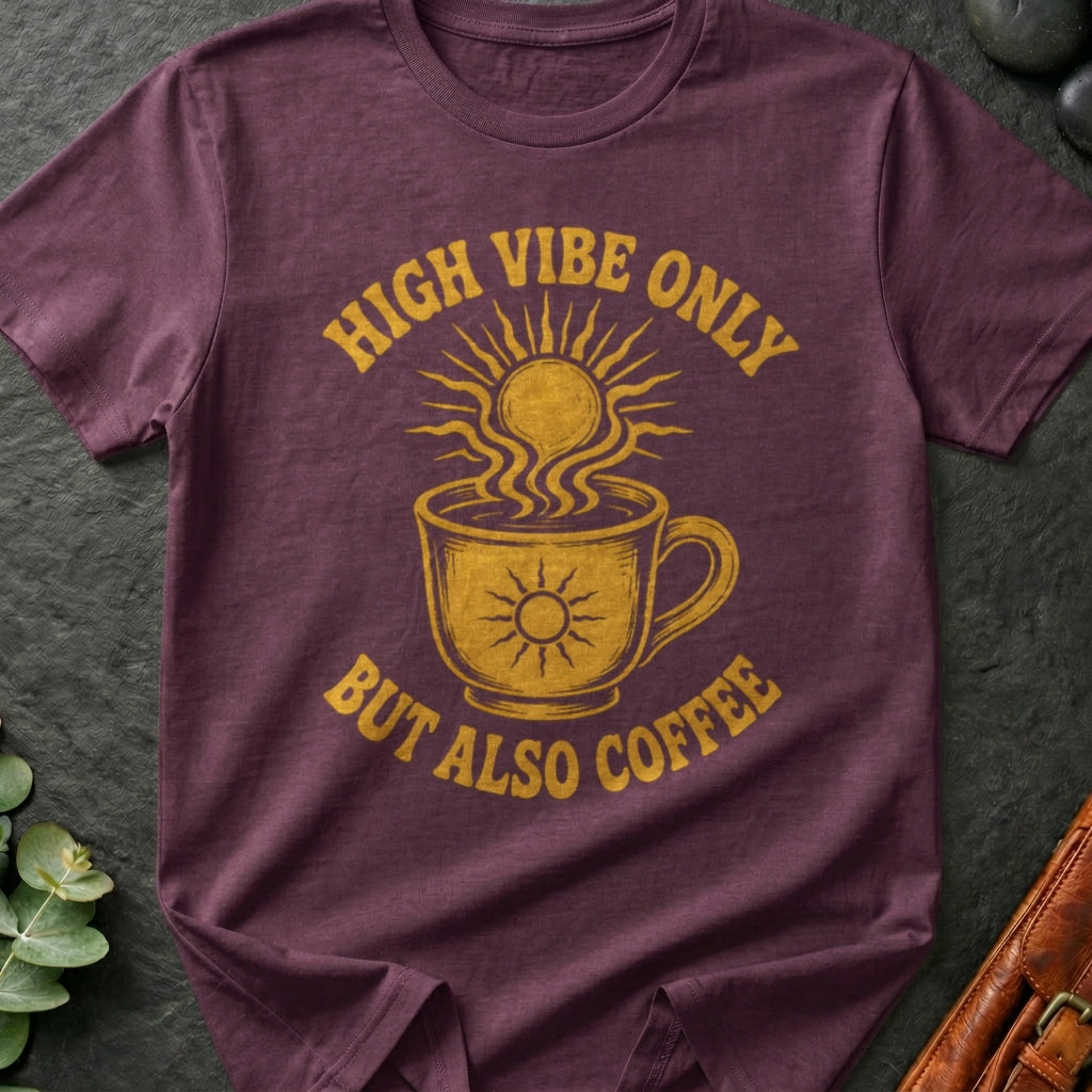 High Vibe Only, But Also Coffee T-Shirt