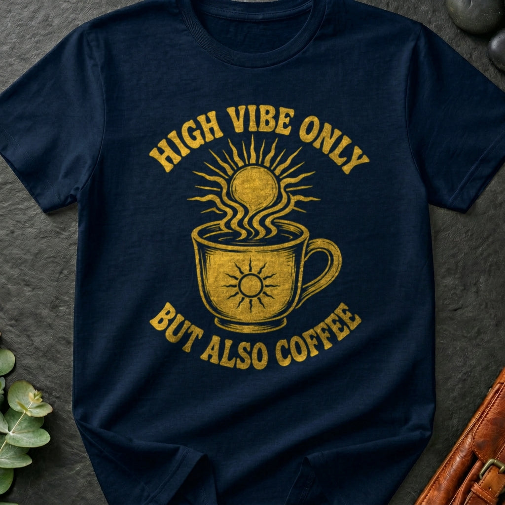 High Vibe Only, But Also Coffee T-Shirt