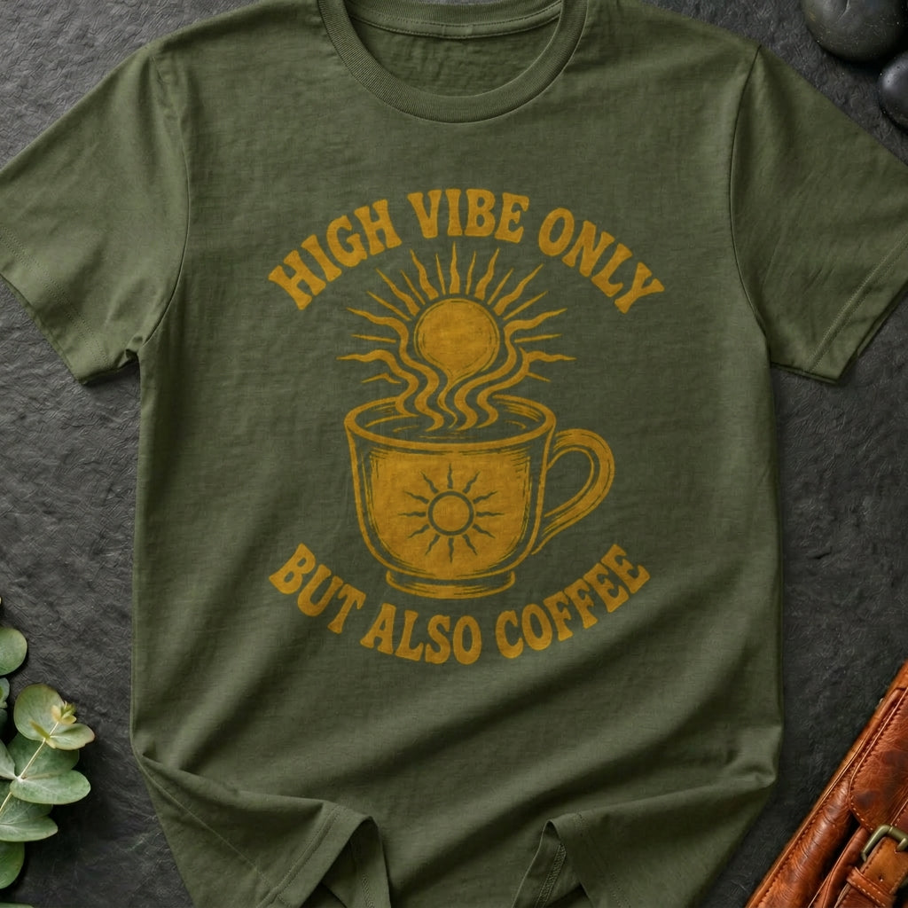 High Vibe Only, But Also Coffee T-Shirt