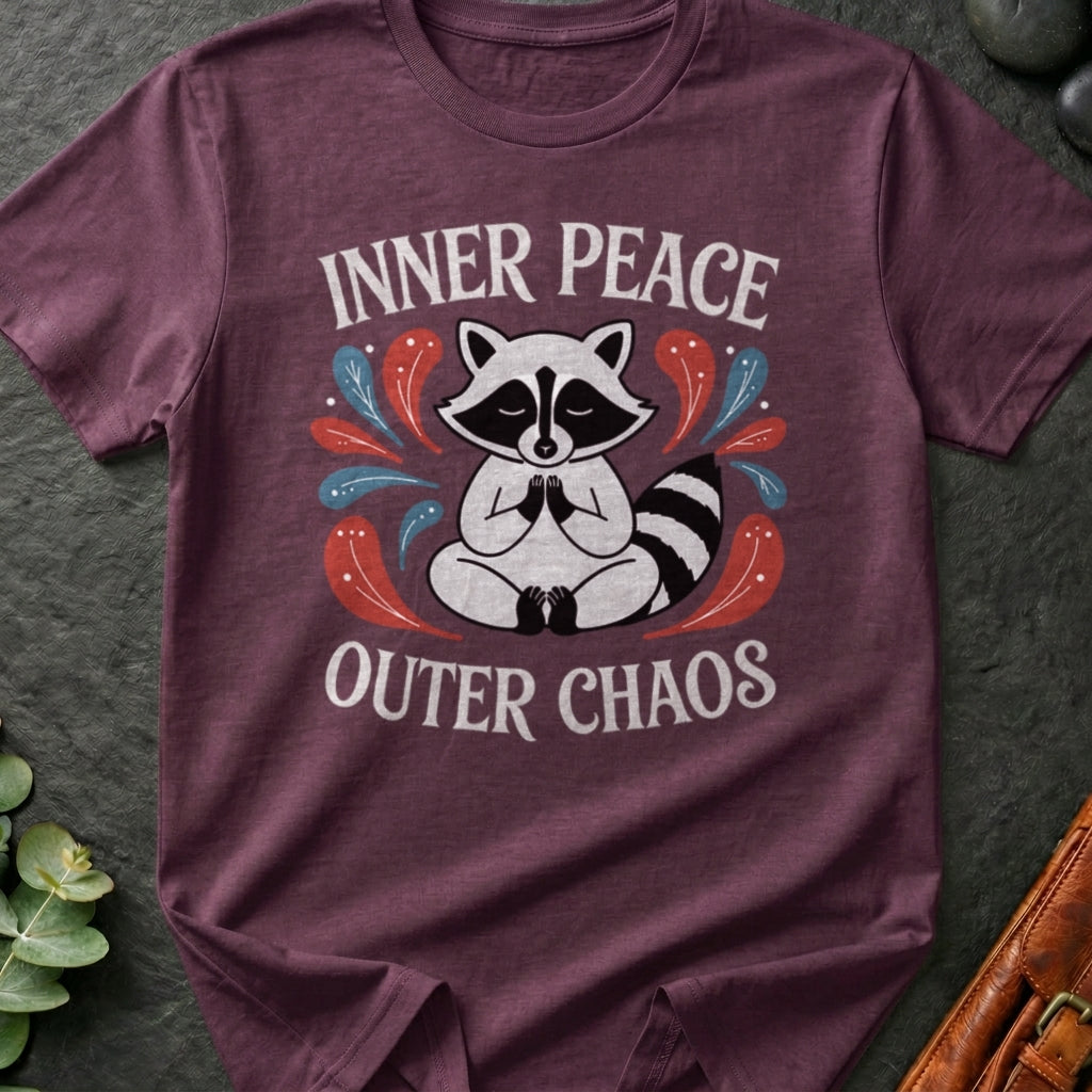 Inner Peace Outer Chaos (Namaste Pose) T-Shirt