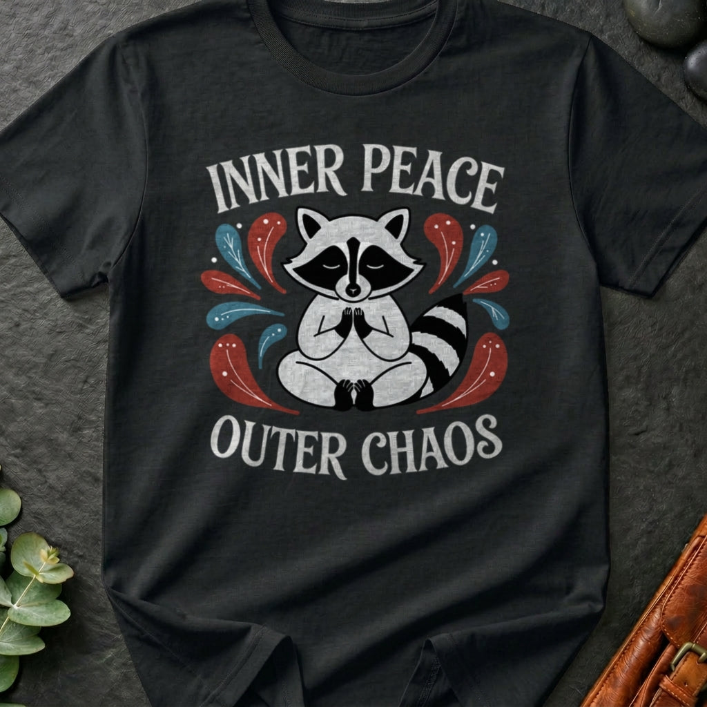 Inner Peace Outer Chaos (Namaste Pose) T-Shirt