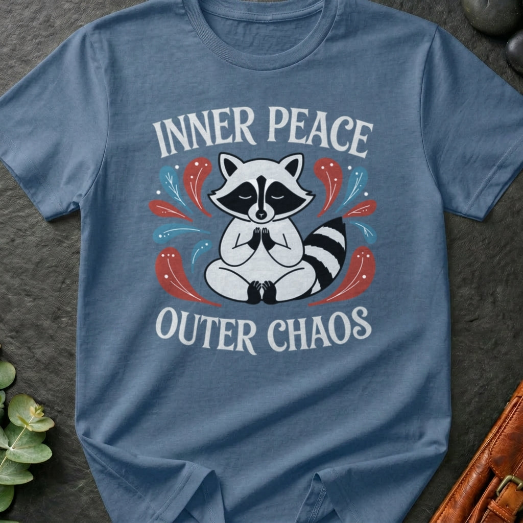 Inner Peace Outer Chaos (Namaste Pose) T-Shirt