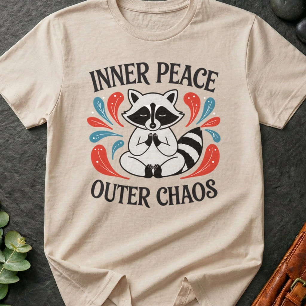 Inner Peace Outer Chaos (Namaste Pose) T-Shirt