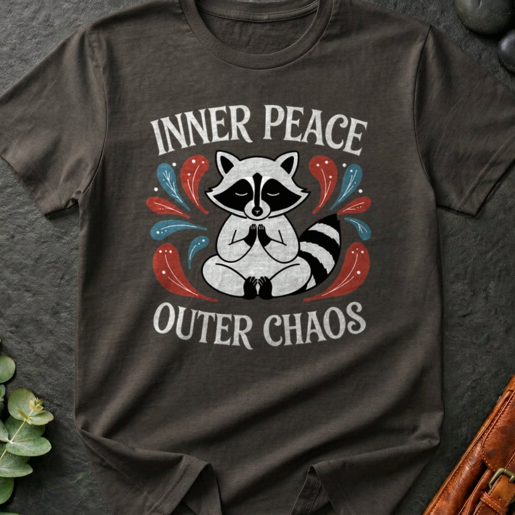 Inner Peace Outer Chaos (Namaste Pose) T-Shirt