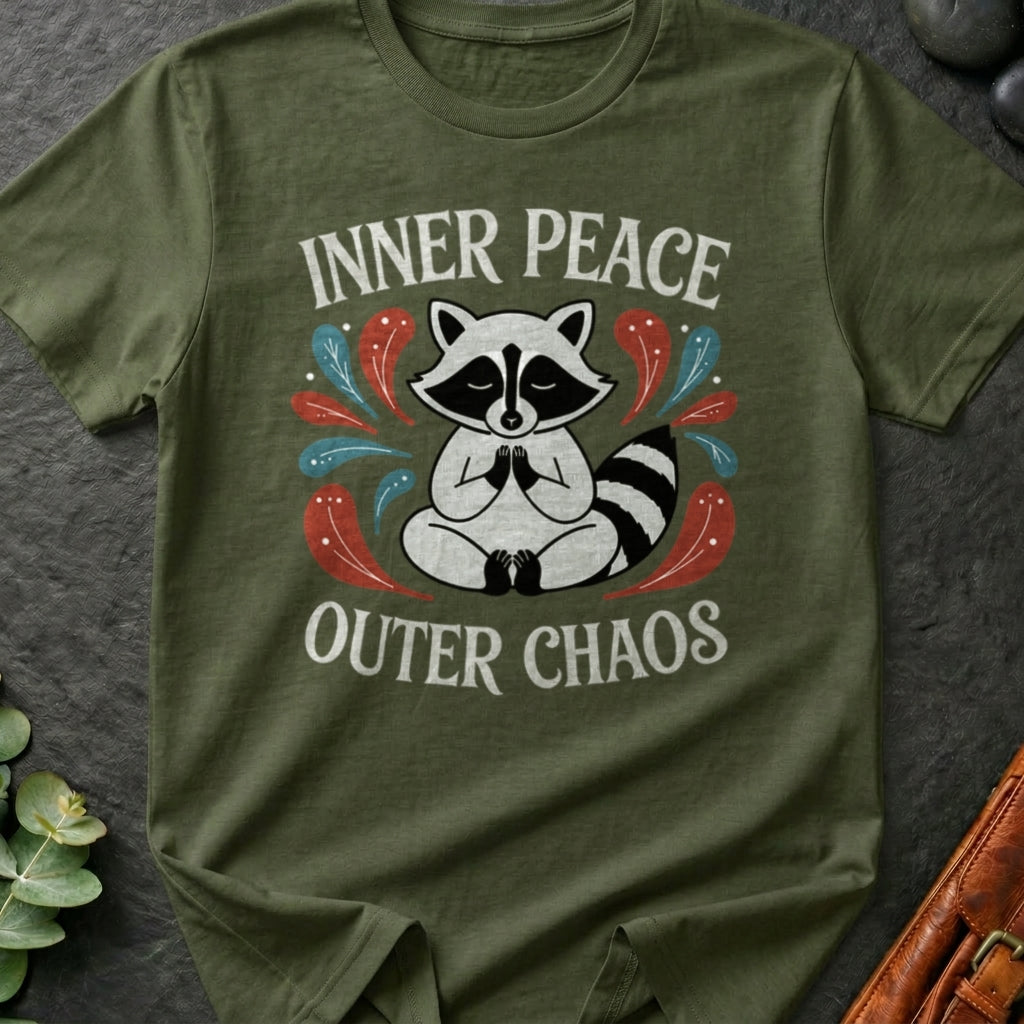 Inner Peace Outer Chaos (Namaste Pose) T-Shirt