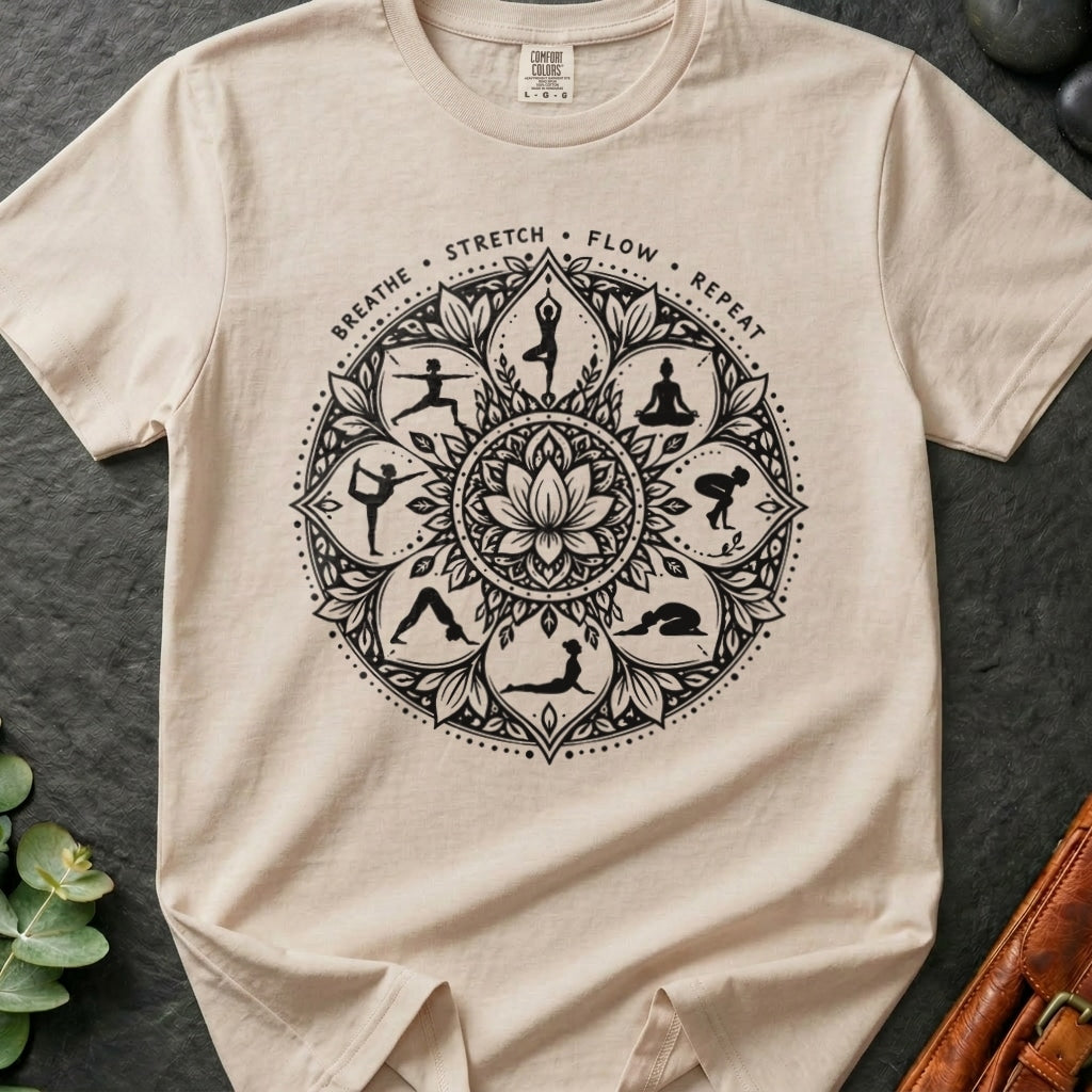 Yoga Lotus Mandala T-Shirt